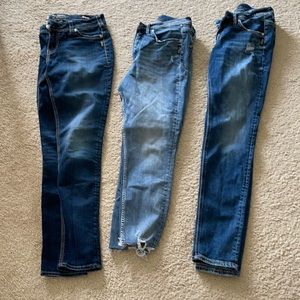 3 Silver jeans, sizes 27-29, fit roughly the same